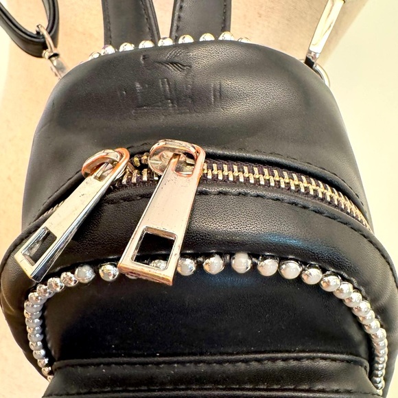 Black Studded Mini Backpack - Picture 3 of 11